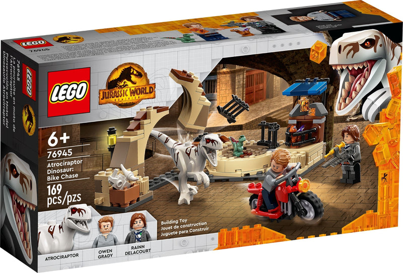 LEGO Jurassic World Atrociraptor Dinosaur: Bike Chase 76945