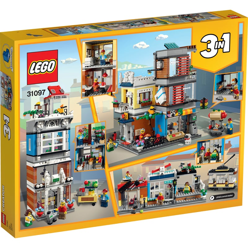 LEGO Creator 3-in-1 Townhouse Pet Shop & Cafe 31097