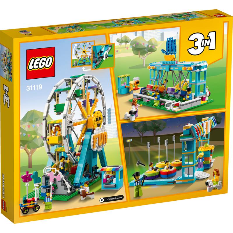 LEGO Creator 3in1 Ferris Wheel to Swing Boat or Bumper Cars Fairground 31119