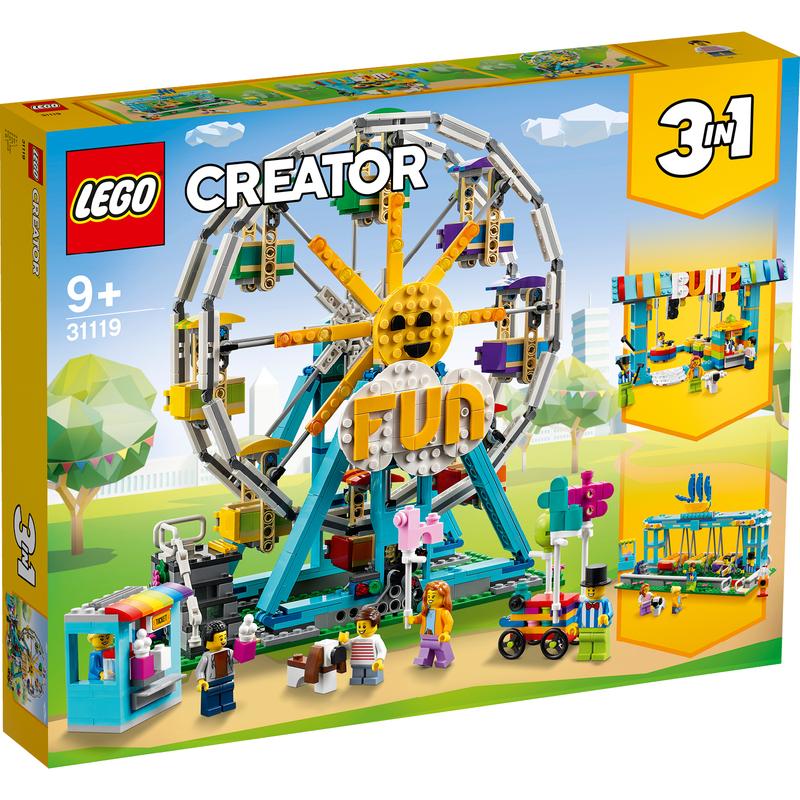 LEGO Creator 3in1 Ferris Wheel to Swing Boat or Bumper Cars Fairground 31119